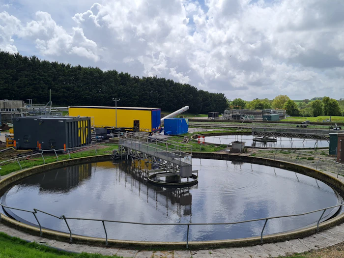 TerraTank sludge storage tanks supporting a sewage treatment plant