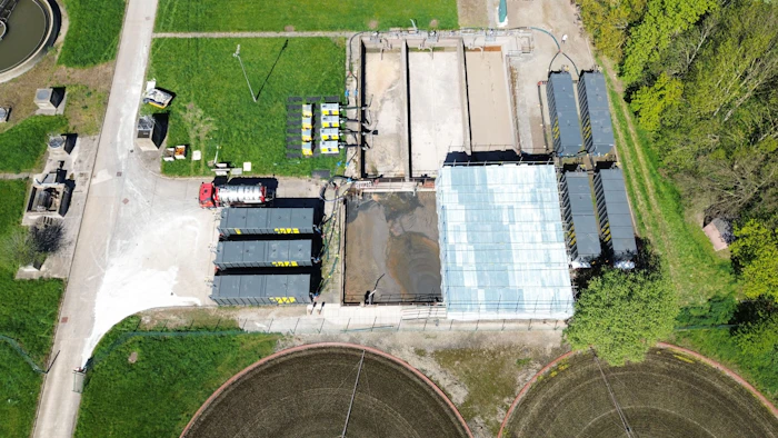 TerraTank liquid storage tanks at a wastewater treatment plant